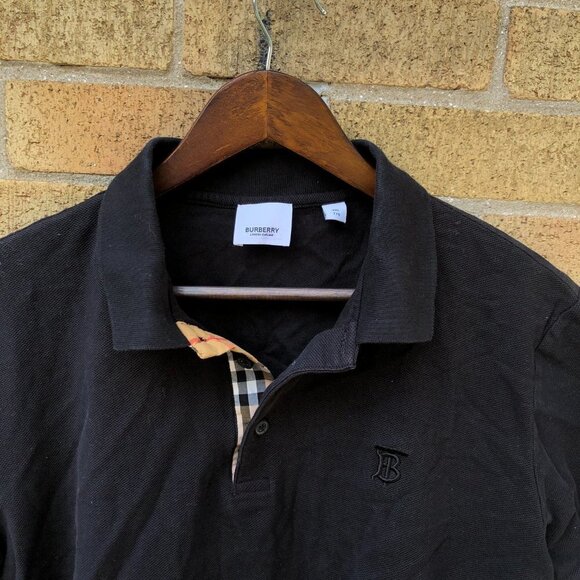 Burberry London Novacheck Collar Button Up Shirt XXL Black - Picture 6 of 11